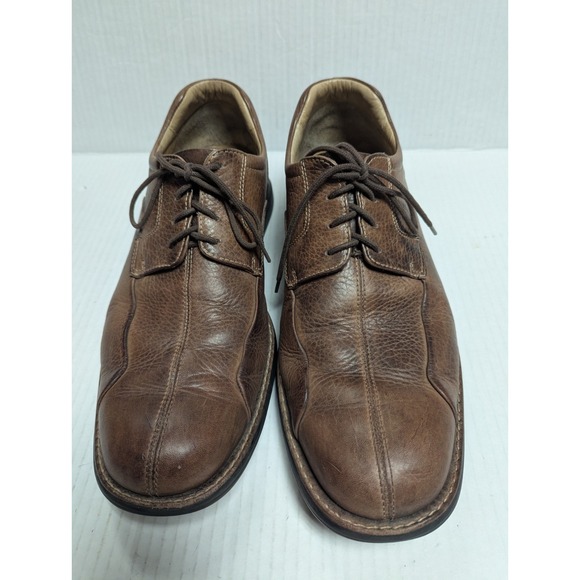 Johnston & Murphy Shoes Mens 11 M Brown Leather Bicycle Oxford Shuler Lace up - Picture 2 of 12